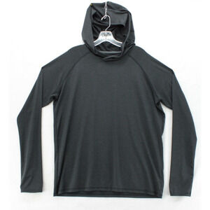 Iceberg Outerwear Hoodie Mens XL Black Lightweight Thumb Holes Stretch Outdoor